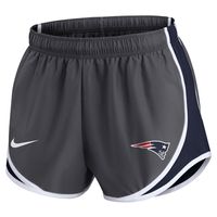 Women's Nike Charcoal New England Patriots Logo Performance Tempo Shorts