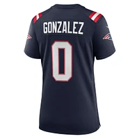 Women's Nike Christian Gonzalez  Navy New England Patriots Team Game Jersey