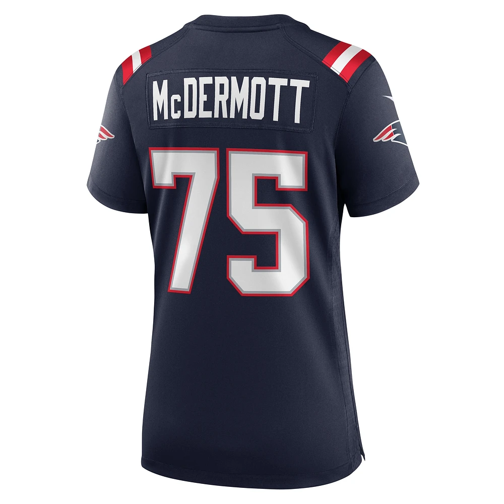 Maillot de joueur des New England Patriots Nike Conor McDermott pour femme, bleu marine