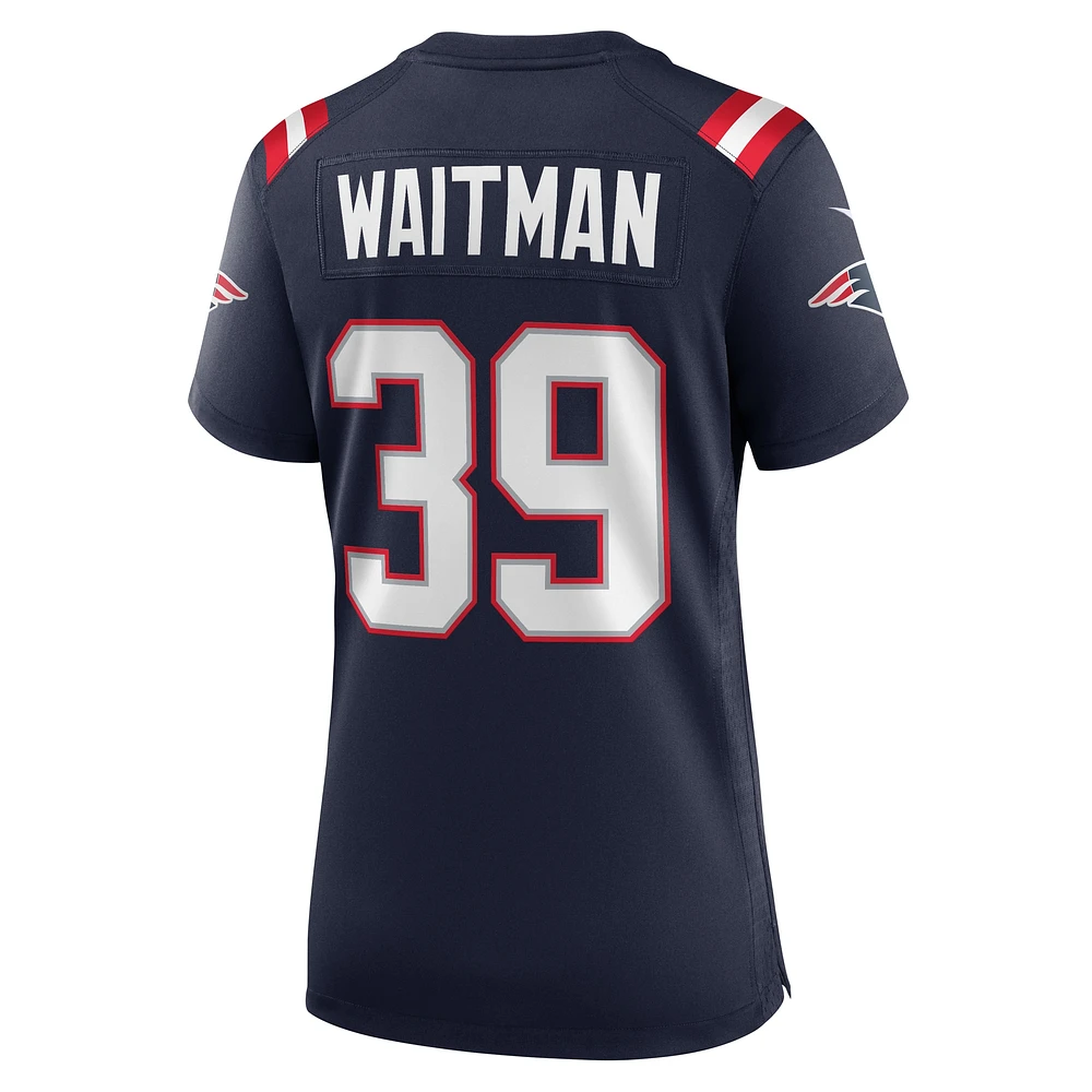 Maillot de match l'équipe Nike des New England Patriots pour femme, bleu marine