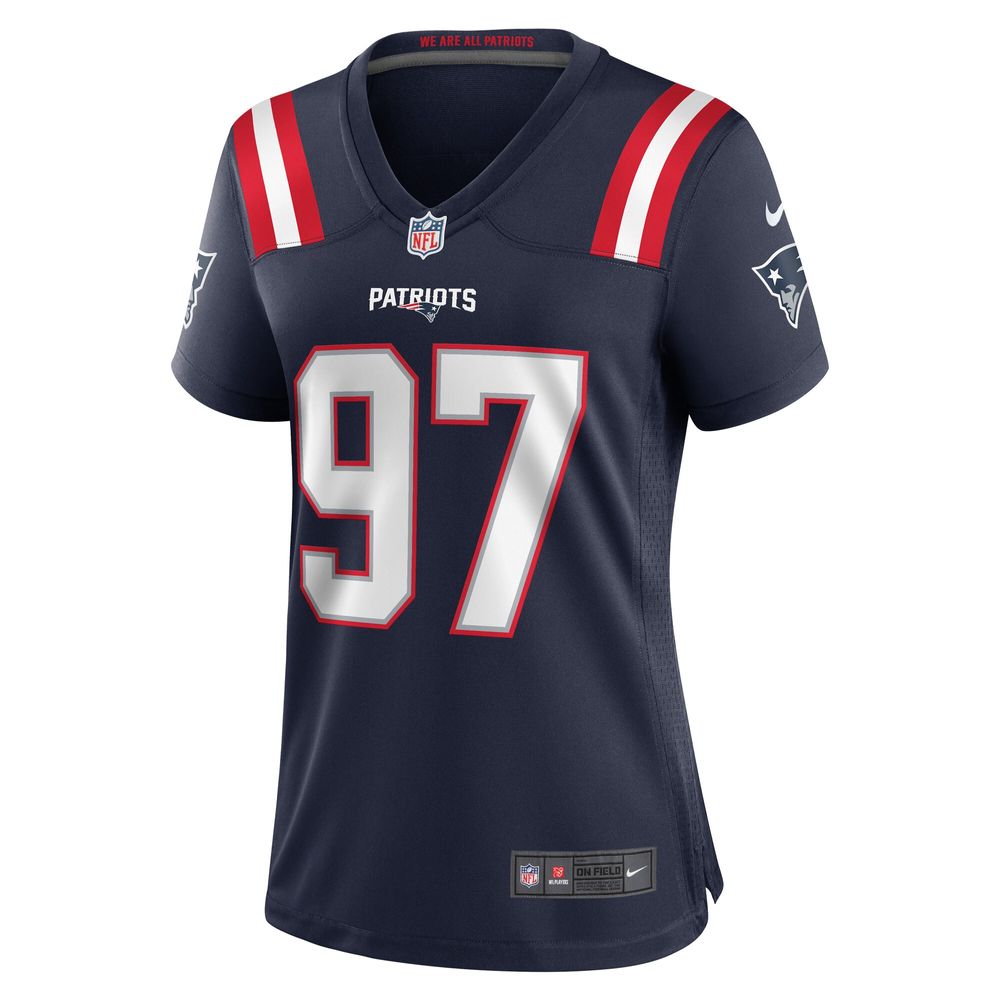 Women's Nike DaMarcus Mitchell Navy New England Patriots Game Player Jersey