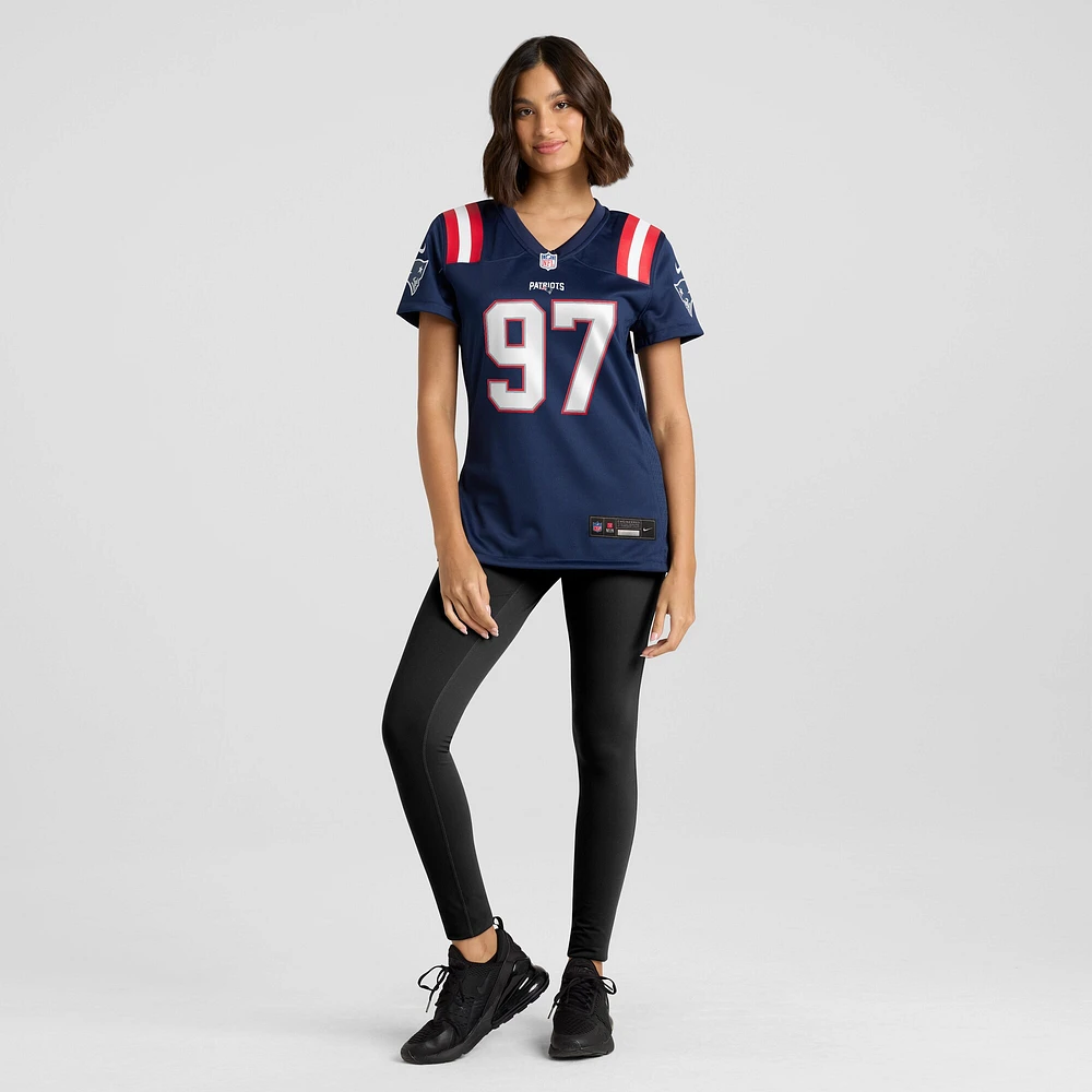 Women's Nike DaMarcus Mitchell Navy New England Patriots Game Player Jersey