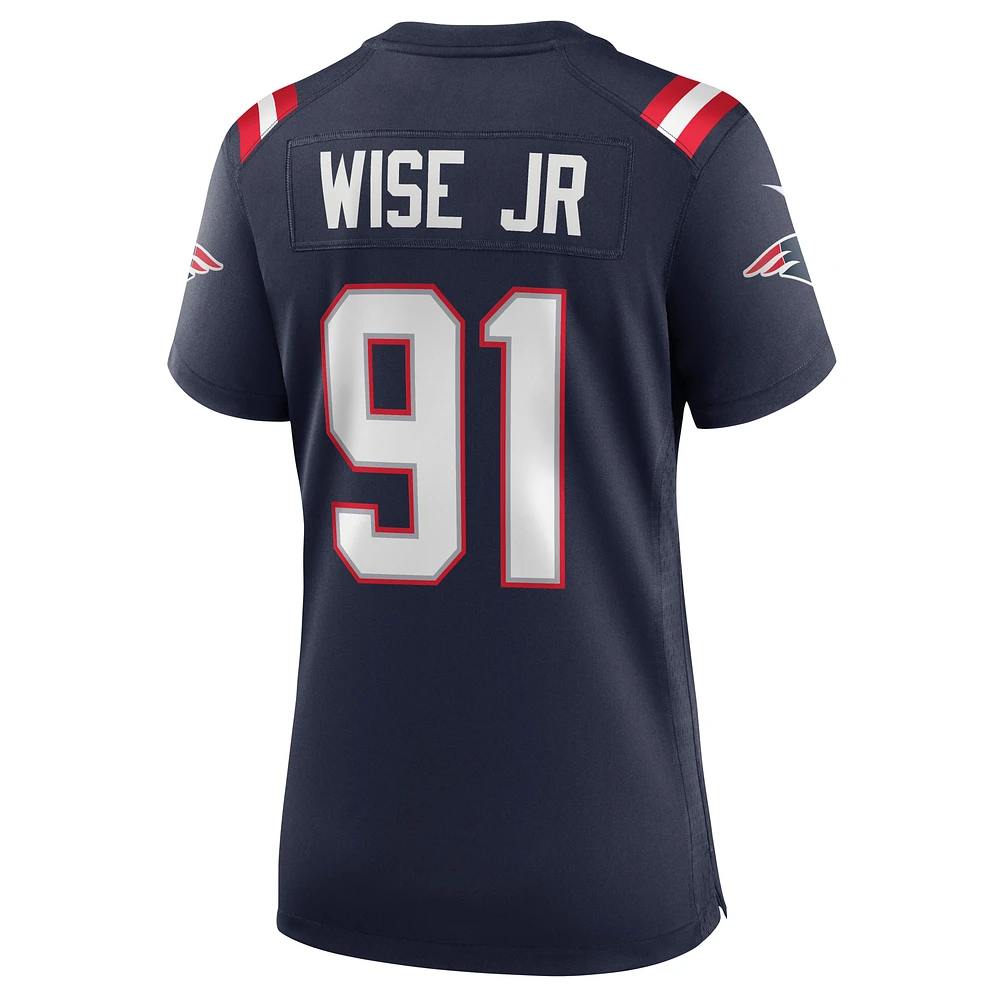 Women's Nike Deatrich Wise Jr. Navy New England Patriots Game Jersey