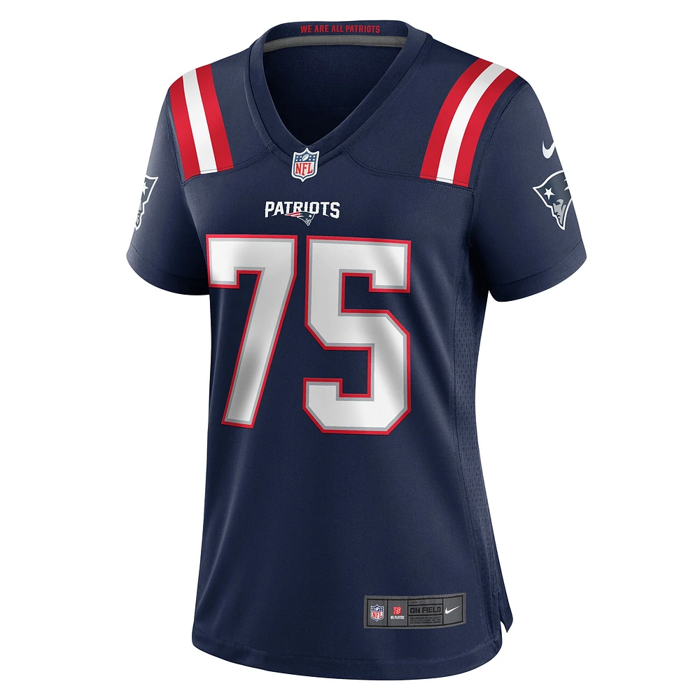 Maillot de match Nike Demontrey Jacobs bleu marine pour femme des New England Patriots