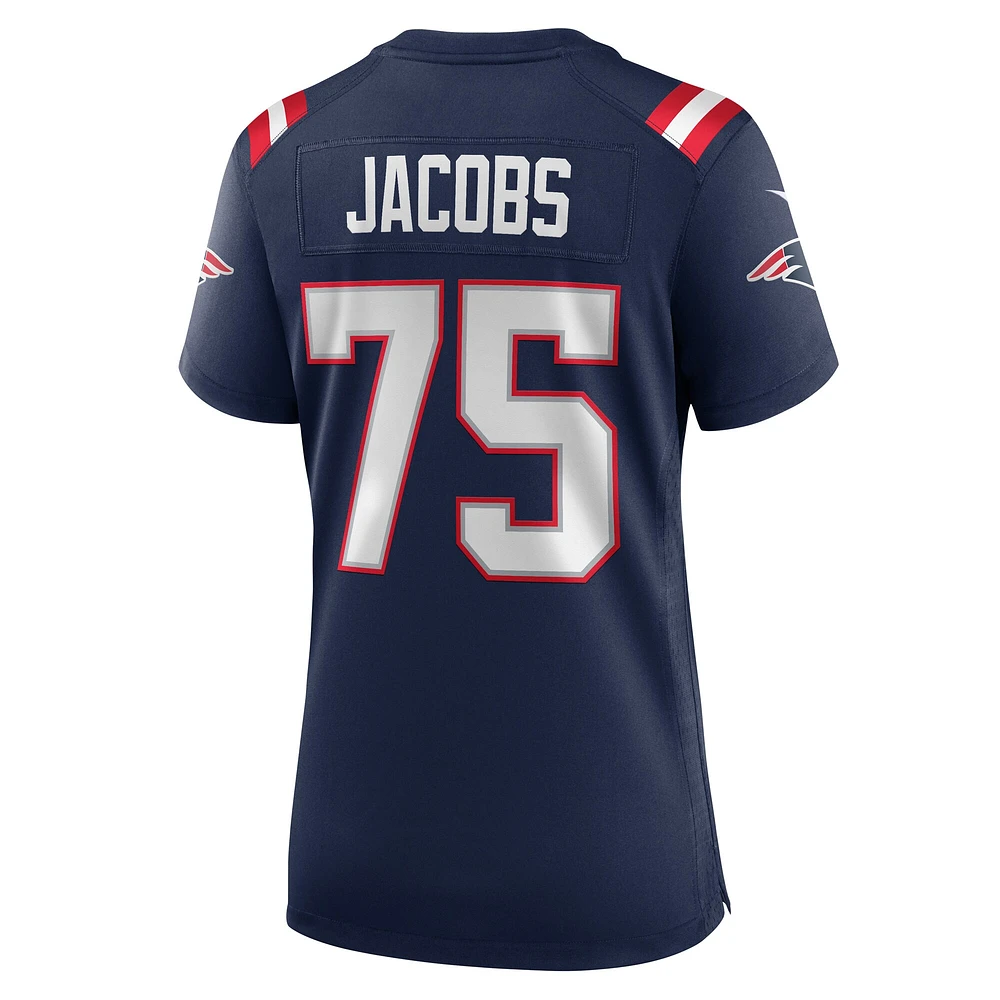 Maillot de match Nike Demontrey Jacobs bleu marine pour femme des New England Patriots