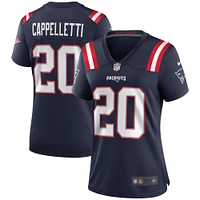 Maillot de joueur retraité Nike Gino Cappelletti pour femme des New England Patriots, bleu marine