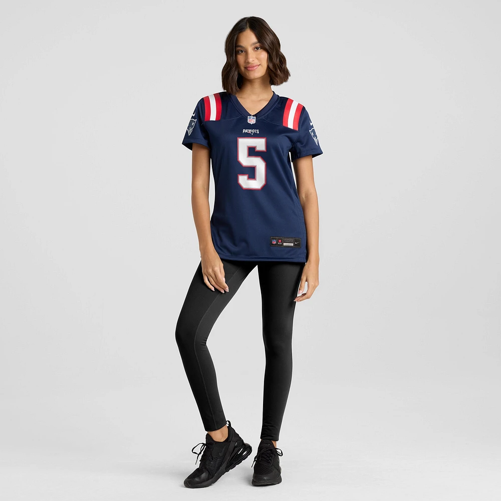 Maillot de joueur des New England Patriots Nike Jabrill Peppers pour femme, bleu marine