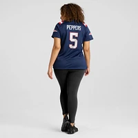 Maillot de joueur des New England Patriots Nike Jabrill Peppers pour femme, bleu marine