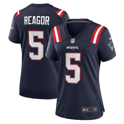 Maillot de match l'équipe Nike Jalen Reagor des New England Patriots pour femme, bleu marine