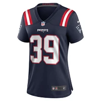 Maillot de match l'équipe Nike Jamycal Hasty Navy New England Patriots pour femme