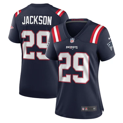 Maillot de match Nike JC Jackson pour femme, bleu marine, New England Patriots