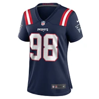 Maillot de match Nike Jeremiah Pharms Jr. Navy New England Patriots pour femme