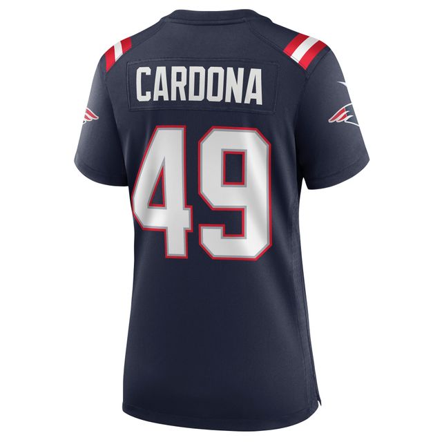 Maillot de match Nike Joe Cardona pour femme, bleu marine, New England Patriots