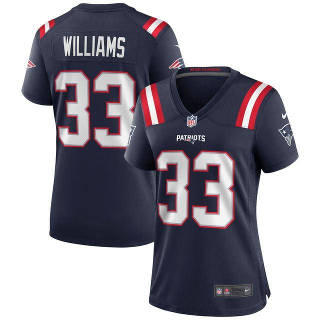 Maillot de match Nike Joejuan Williams des New England Patriots pour femme, bleu marine