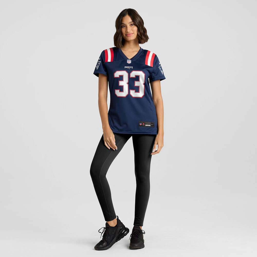 Maillot de match Nike Joejuan Williams des New England Patriots pour femme, bleu marine