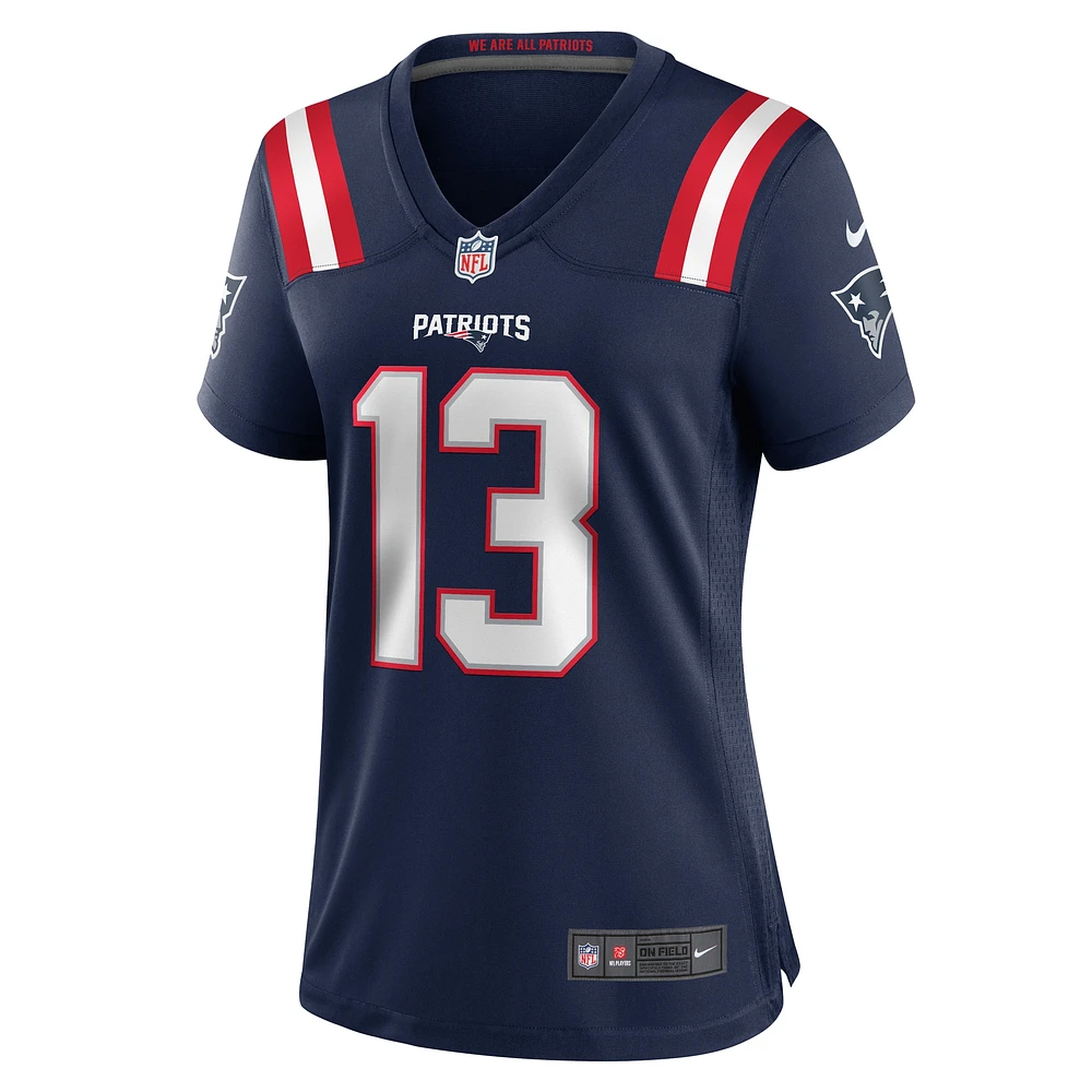 Maillot de match Nike Joey Slye bleu marine des New England Patriots pour femme