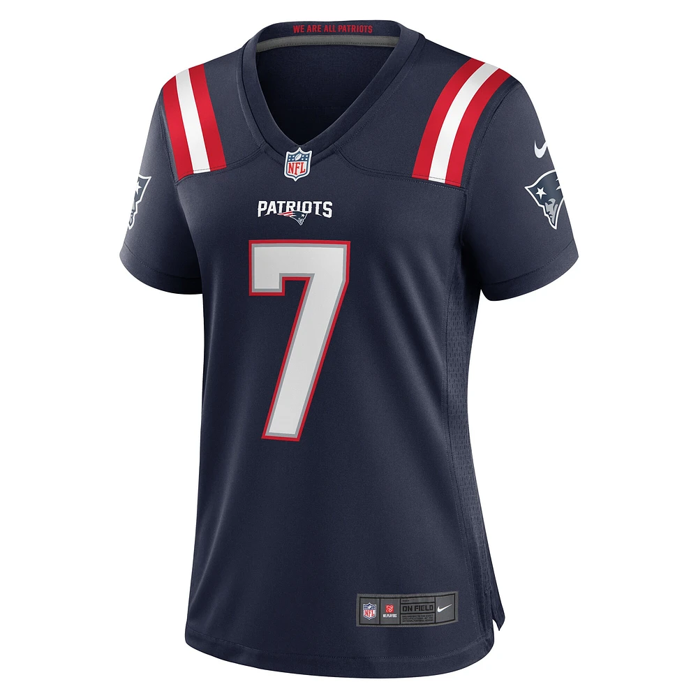 Maillot de joueur des New England Patriots Nike JuJu Smith-Schuster pour femme, bleu marine