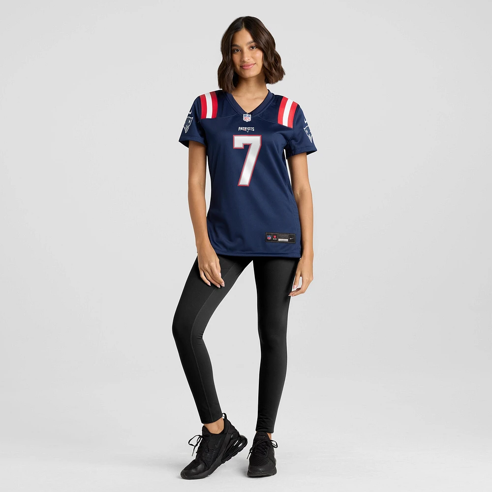 Maillot de joueur des New England Patriots Nike JuJu Smith-Schuster pour femme, bleu marine