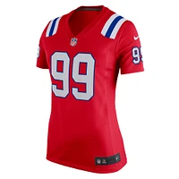 Women's Nike Keion White Red New England Patriots Alternate Team Game Jersey