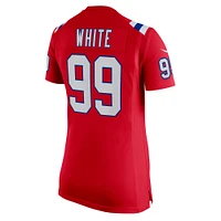 Women's Nike Keion White Red New England Patriots Alternate Team Game Jersey