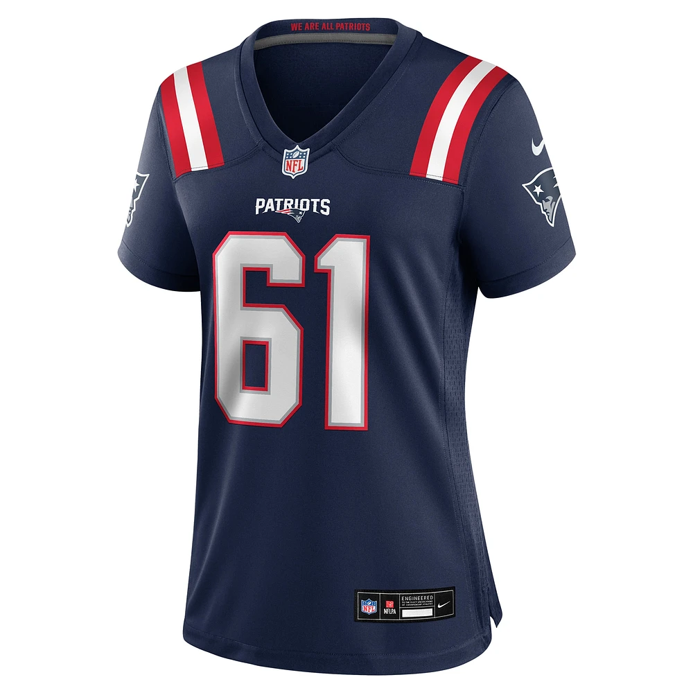 Maillot de match Nike Lester Cotton Sr. Navy New England Patriots pour femme