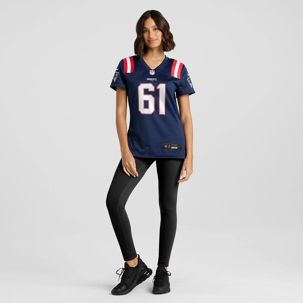 Maillot de match Nike Lester Cotton Sr. Navy New England Patriots pour femme