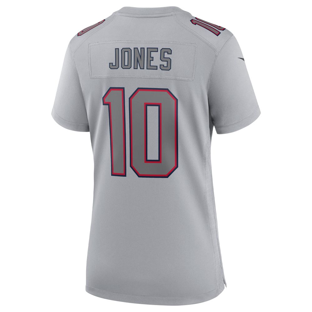 Women's Nike Mac Jones Gray New England Patriots Atmosphere Fashion Game Jersey