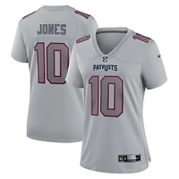 maillot Nike Mac Jones pour femme, gris, New England Patriots Atmosphere Fashion Game,