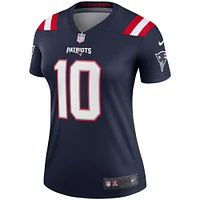 Haut Nike Mac Jones pour femme, bleu marine, Legend Player Performance des New England Patriots