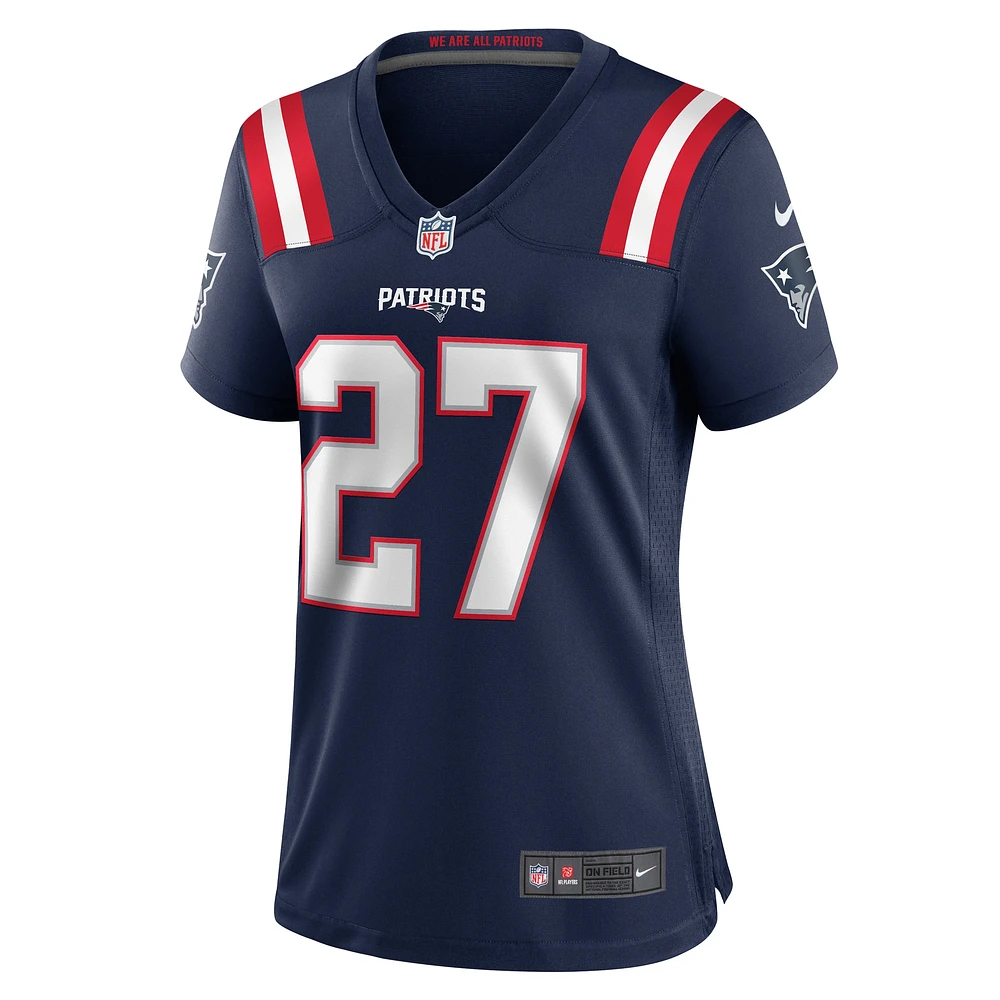 Maillot de match Nike Marcellas Dial Jr. pour femme, bleu marine, New England Patriots