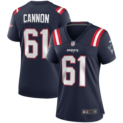 Maillot de match Nike Marcus Cannon pour femme, bleu marine, New England Patriots