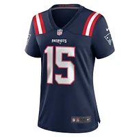 Maillot de match Nike Marte Mapu bleu marine pour femme des New England Patriots