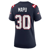 Maillot de match l'équipe Nike Marte Mapu des New England Patriots pour femme, bleu marine