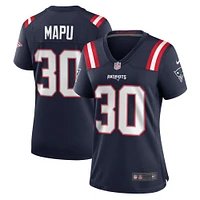 Maillot de match l'équipe Nike Marte Mapu des New England Patriots pour femme, bleu marine