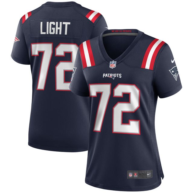 Maillot de joueur retraité du match des New England Patriots Nike Matt Light Navy pour femme