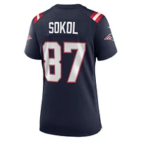 Women's Nike Matt Sokol Navy New England Patriots Game Player Jersey