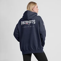 Women's Nike Navy New England Patriots 2023 Sideline Club Fleece Pullover Hoodie