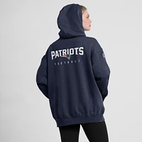 Sweat à capuche en molleton Sideline Club Nike New England Patriots 2023 pour femme - Bleu marine