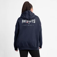 Sweat à capuche en molleton Sideline Club Nike New England Patriots 2023 pour femme - Bleu marine