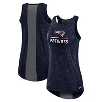 Débardeur à encolure montante Nike New England Patriots pour femme - Bleu marine