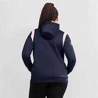 Women's Nike Navy New England Patriots Sideline Stack Performance Pullover Hoodie