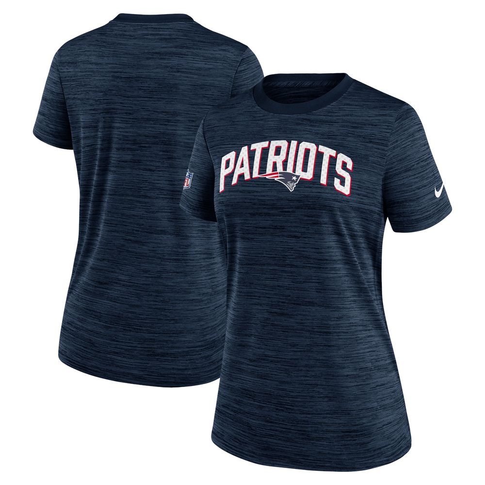 Women's Nike Navy New England Patriots Sideline Velocity Lockup Performance - T-Shirt