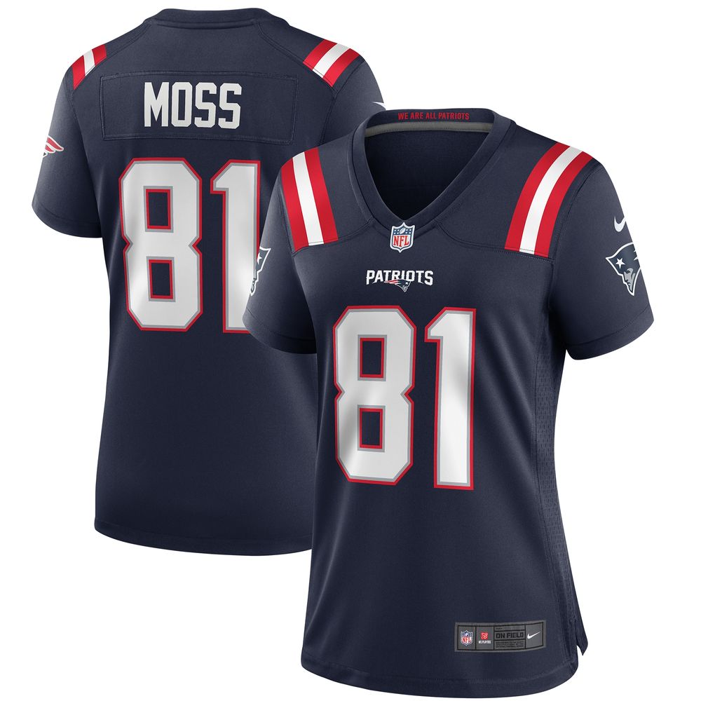 Women's Nike Randy Moss Navy New England Patriots Game Retired Player Jersey