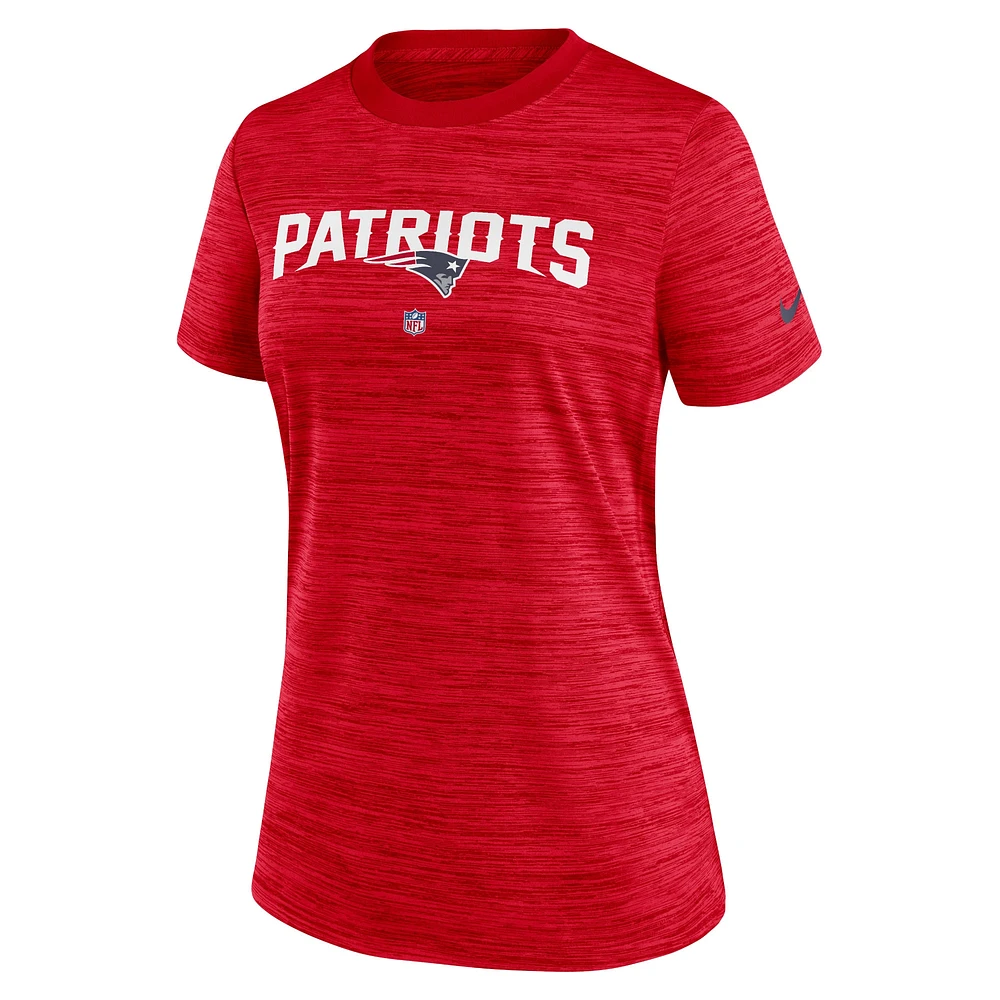 Women's Nike  Red New England Patriots Sideline Performance T-Shirt