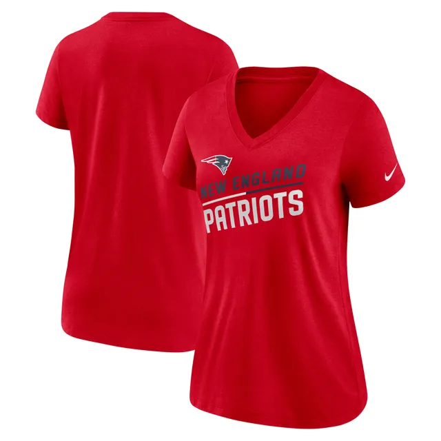 Women's Starter Royal New England Patriots Insight Crop Tri-Blend Long  Sleeve T-Shirt