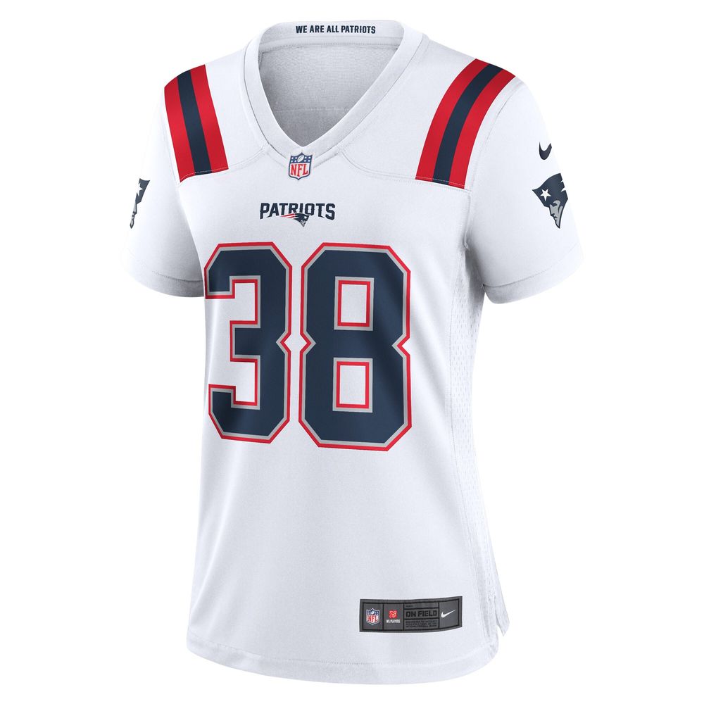 Women's Nike Rhamondre Stevenson White New England Patriots Game Player Jersey