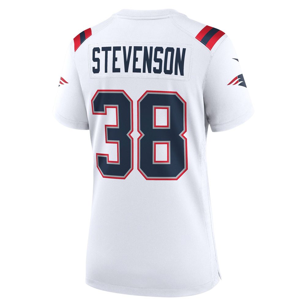 Women's Nike Rhamondre Stevenson White New England Patriots Game Player Jersey