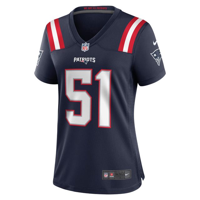 Maillot de match Nike Ronnie Perkins des New England Patriots pour femme, bleu marine