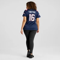 Maillot de match Nike Sione Takitaki bleu marine des New England Patriots pour femme