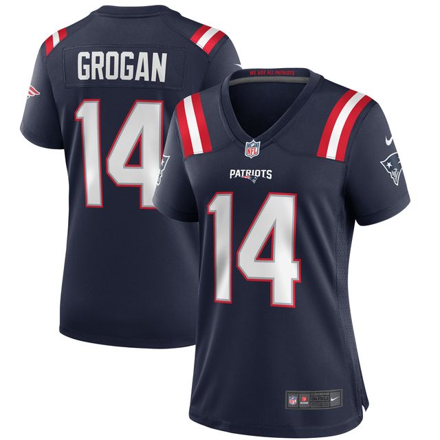 Maillot de joueur retraité Nike Steve Grogan pour femme, bleu marine, New England Patriots Game